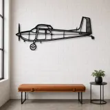Silhouette d'avion en métal 180F, Décoration murale en métal, Décor aéronautique, Décorateur aviateur