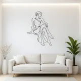Serene Seated Figure Metal Wall Art | Feminine Figure Wall Decor