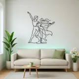 Ballet Pas De Deux Metal Wall Art | Couple Dance Wall Decor