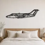 Insegna in metallo silhouette aereo Hawker 400, Silhouette di aerei in metallo, Decorazione murale aviatore