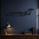 Silhouette d'avion en métal P-180 Avanti, décoration murale aéronautique