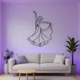 Stage Spotlight Dancer Metal Wall Art | Dance Silhouette Wall Decor