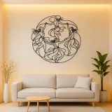 Tribal Dance Circle Metal Wall Art | Dance Silhouette Wall Decor