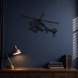 Silhouette en métal d'hélicoptère 407GX Angle, décoration murale, cadeau d'anniversaire, silhouette d'appareil
