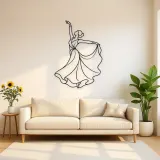Stage Spotlight Dancer Metal Wall Art | Dance Silhouette Wall Decor