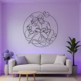 Reading Together Lovers Metal Wall Art | Romantic Couple Decor