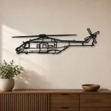 Silhouette d'avion en métal NH90 TTH, décoration murale aéronautique