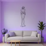 Sophisticated Back View Metal Wall Art | Fashion Figure Wall Decor