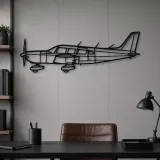 Silhouette en métal d'avion Saratoga PA-32, décoration murale en métal, décoration aéronautique, décoration d'aviation