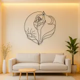Standing Split Line Metal Wall Art | Yoga and Meditation Wall Decor