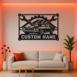 Personalized Classic Muscle Car Metal Wall Art