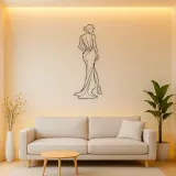 Runway Turn Pose Metal Wall Art | Fashion Figure Wall Decor