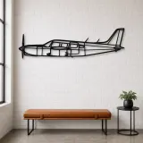 Silhouette d'avion PA-32R-301T en métal, Décoration murale en métal, Décor aéronautique, Décor d'aviation