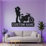 Personalized Dirt Bike Lifted Couple Metal Wall Art