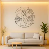 Train Station Reunion Metal Wall Art | Romantic Couple Decor