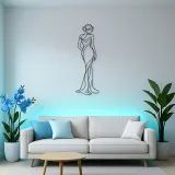 Standing Contrapposto Metal Wall Art | Feminine Figure Wall Decor