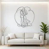 Anniversary Embrace Metal Wall Art | Romantic Couple Decor
