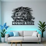 Personalized Highway Ambulance Heartbeat Metal Wall Art