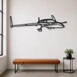 Insegna in metallo silhouette dell'aereo Cozy MK IV Angle, Silhouette di aerei in metallo, Decorazione murale aviazione, Decorazione per aviatori