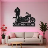 Personalized Cruiser Couple Metal Wall Art with Lifted Heel