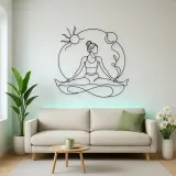 Wide Leg Fold Metal Wall Art | Yoga and Meditation Wall Decor