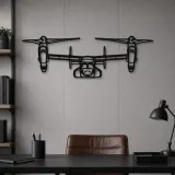 Silhouette d'avion en métal MV-22 Osprey Front, décoration murale aéronautique