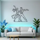 Cha Cha Pose Metal Wall Art | Couple Dance Wall Decor