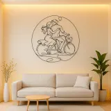 Bicycle Couple Metal Wall Art | Romantic Couple Decor