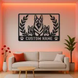 Personalized German Shepherd Family Metal Wall Art