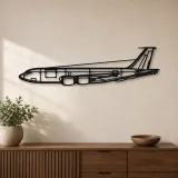 Silhouette en métal d'avion KC-135R Stratotanker, Décoration murale en métal, Décor aéronautique, Décor d'aviation