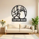 Personalized Slam Dunk Basketball Metal Wall Art