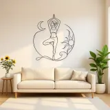 Tree Pose Balance Metal Wall Art | Yoga and Meditation Wall Decor