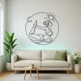 Bow Pose Energy Metal Wall Art | Yoga and Meditation Wall Decor