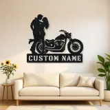 Personalized Chopper Romance Metal Wall Art with Heart