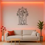 Doorway Hug Couple Metal Wall Art | Romantic Couple Decor