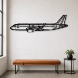 Insegna in metallo silhouette A320