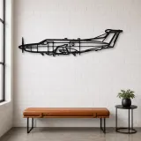 Silhouette d'avion U-28A Draco en métal, Décoration murale en métal, Décor aéronautique, Décor d'aviation