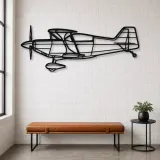 Silhouette de l'avion Pitts S2-C en métal, décoration murale en métal, décoration aéronautique, décoration d'aviateur