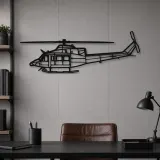 Silhouette en métal d'hélicoptère 412EP, décoration murale, cadeau d'anniversaire, silhouette d'appareil
