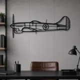 Silhouette d'avion Tempest en métal, Décoration murale en métal, Décor aéronautique, Décor d'aviation