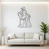 Poised Chair Muse Metal Wall Art | Fashion Figure Wall Decor