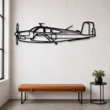 Silhouette en métal du V35 Bonanza, Décoration murale en métal, Décor aéronautique, Décorateur aviateur