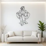 Seated Couture Pose Metal Wall Art | Fashion Figure Wall Decor