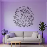 Garden Dance Pair Metal Wall Art | Romantic Couple Decor