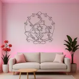 Yoga Moon Sequence Metal Wall Art | Yoga and Meditation Wall Decor