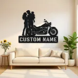 Personalized Cruiser Family with Child Metal Wall Art