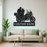 Personalized Adventure Motorcycle Family Metal Wall Art