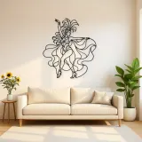 Samba Carnival Pose Metal Wall Art | Dance Silhouette Wall Decor