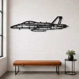 Silhouette en métal d'avion EA-18G, décoration murale en métal, décoration aéronautique, cadeau pour aviateurs