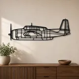 Silhouette d'avion TBM-3N en métal, Décoration murale en métal, Décor aéronautique, Décor d'aviation